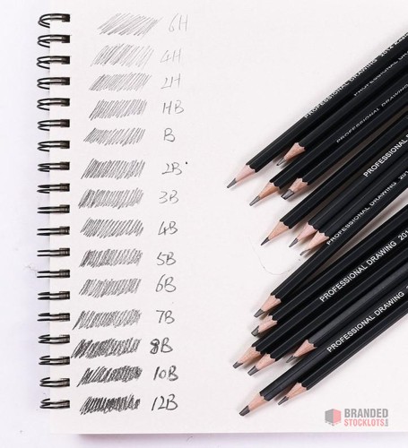 Sketching Pencils & Drawing Pencils Set - 14 Pieces - Drawing Graphite Pencils 6B-5B-4B-3B-2B-1B-HB-2H-4H. - Premier B2B Stocklot Marketplace