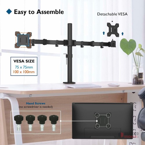 BONTEC Dual Monitor Stand - Maximize Efficiency and Desk Space BULK - thumbnail image - Premier B2B Stocklot Marketplace