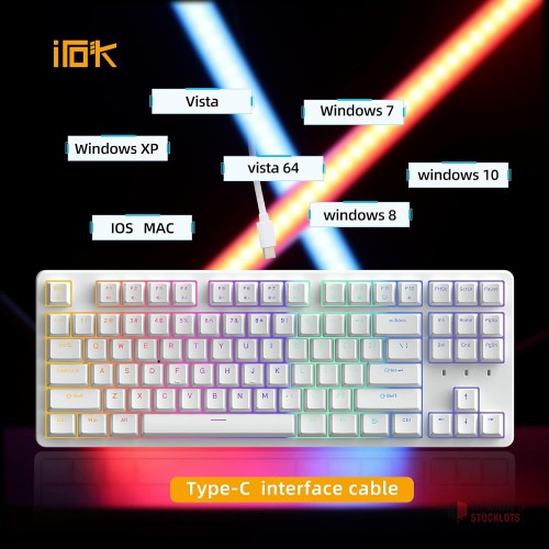 Bulk IROK FE87/104 RGB Mechanical Keyboard - Customizable and Ergonomic - thumbnail image - Premier B2B Stocklot Marketplace