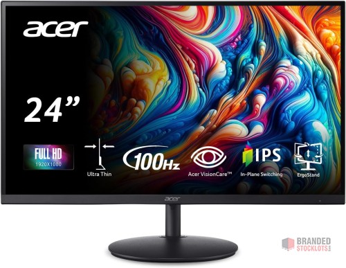 Stocklot - Acer SH242Y Ebmihx 23.8" FHD Monitor - Ultra-Thin - Premier B2B Stocklot Marketplace