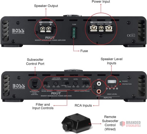 BOSS Audio Systems R1100M Riot Series Car Audio Subwoofer Amplifier - thumbnail image - Premier B2B Stocklot Marketplace