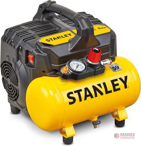 Stanley 100/8/6 Silent Air Compressor DST 100/8/6SI, 750 W, 230 V, Giallo - thumbnail image - Premier B2B Stocklot Marketplace