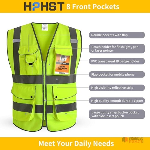 HPHST Safety vest for men - thumbnail image - Premier B2B Stocklot Marketplace