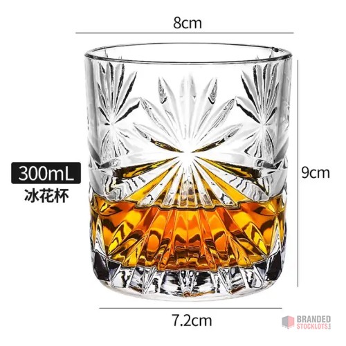 Diamond Design Crystal Whiskey Glasses - Elegant and Durable - thumbnail image - Premier B2B Stocklot Marketplace