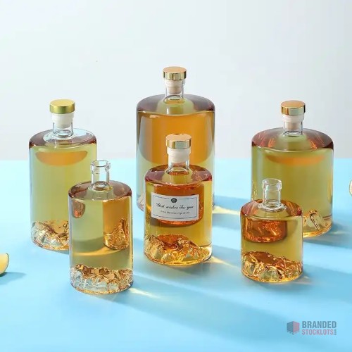 Customizable High-Quality Glass Bottles for Spirits - Various Sizes Available - thumbnail image - Premier B2B Stocklot Marketplace