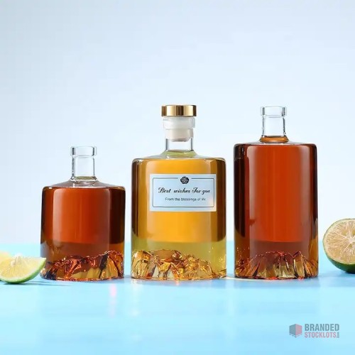 Customizable High-Quality Glass Bottles for Spirits - Various Sizes Available - thumbnail image - Premier B2B Stocklot Marketplace