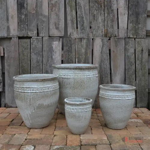 Elegant Glazed Ceramic Plant Pots - Modern Design - thumbnail image - Premier B2B Stocklot Marketplace