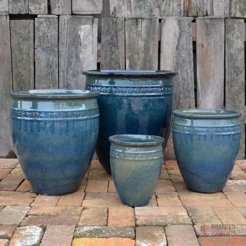 Elegant Glazed Ceramic Plant Pots - Modern Design - thumbnail image - Premier B2B Stocklot Marketplace