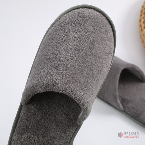 Premium Cotton Velvet Hotel Slippers - Bulk Orders for Personalized Spa Luxury - thumbnail image - Premier B2B Stocklot Marketplace