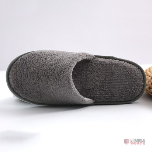 Premium Cotton Velvet Hotel Slippers - Bulk Orders for Personalized Spa Luxury - thumbnail image - Premier B2B Stocklot Marketplace