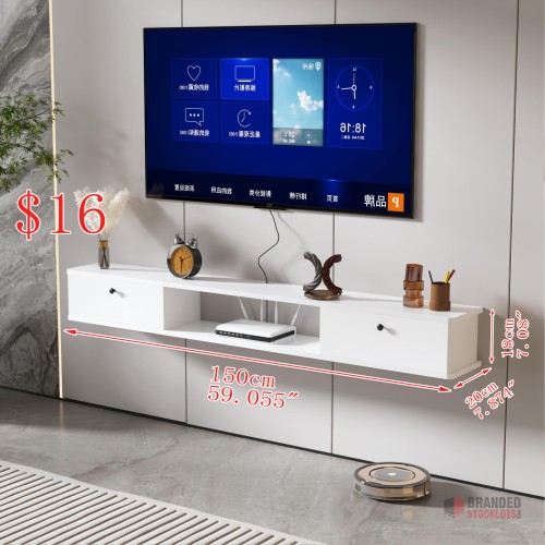 Modern Wall-Mounted TV Cabinet for Bulk Purchase - thumbnail image - Premier B2B Stocklot Marketplace