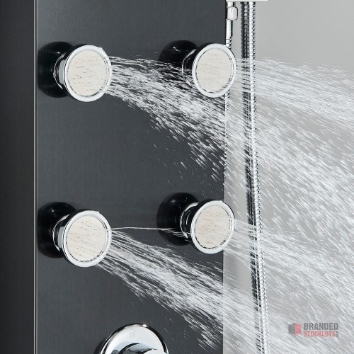 Premium Stainless Steel Wall Mounted Black Shower Column – Hotel's Modern Design - thumbnail image - Premier B2B Stocklot Marketplace