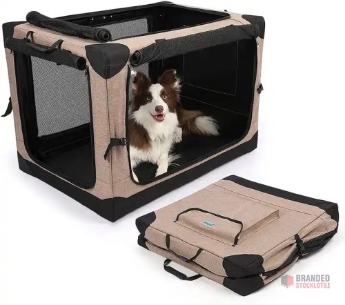 Collapsible Pet Carriers - 4 Door Folding Design - thumbnail image - Premier B2B Stocklot Marketplace