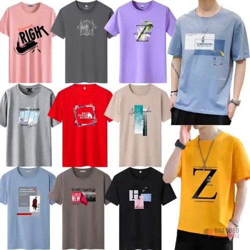 Bulk Lot of Men's Fashionable Short Sleeve T-Shirts - thumbnail image - Premier B2B Stocklot Marketplace