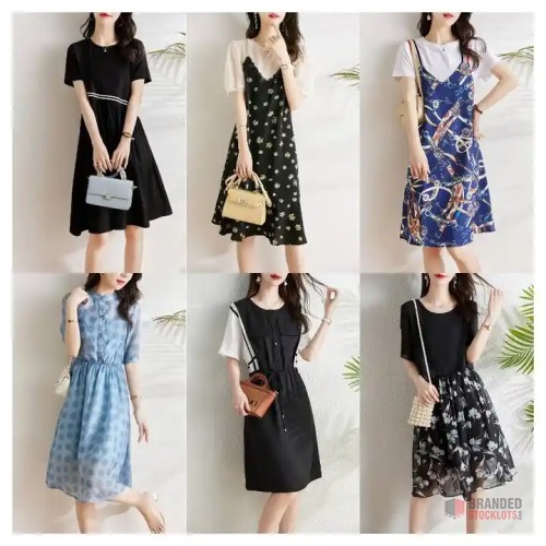 Bulk Supply of Women's V-Neck Long Summer Dresses - thumbnail image - Premier B2B Stocklot Marketplace