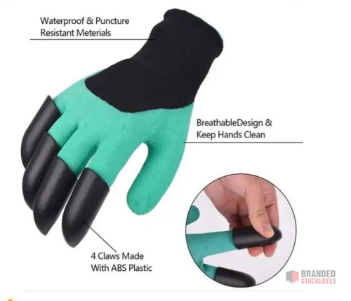 Versatile ABS Plastic Gardening Gloves with Digging Claws - Bulk Offer - thumbnail image - Premier B2B Stocklot Marketplace