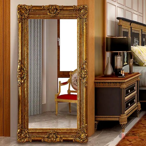 Luxurious Ornate Baroque Full Body PU Mirror - Eleganza Reflections Bulk Supply - thumbnail image - Premier B2B Stocklot Marketplace