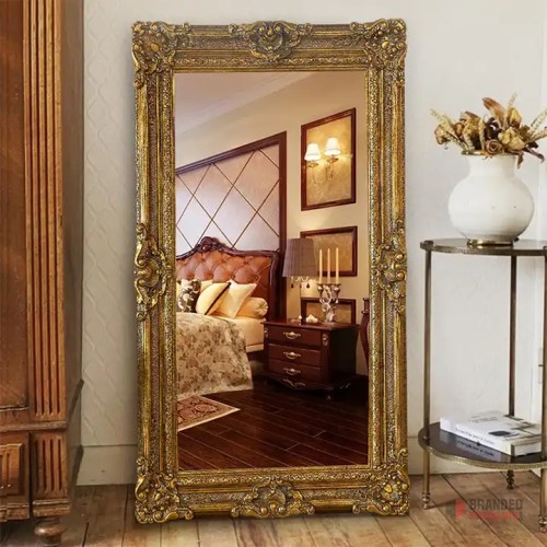 Luxurious Ornate Baroque Full Body PU Mirror - Eleganza Reflections Bulk Supply - thumbnail image - Premier B2B Stocklot Marketplace