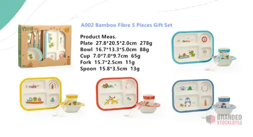 Bamboo Fibre Kids 5-Piece Gift Set - thumbnail image - Premier B2B Stocklot Marketplace