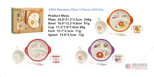 Bamboo Fibre Kids 5-Piece Gift Set - thumbnail image - Premier B2B Stocklot Marketplace