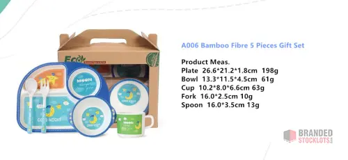 Bamboo Fibre Kids 5-Piece Gift Set - thumbnail image - Premier B2B Stocklot Marketplace