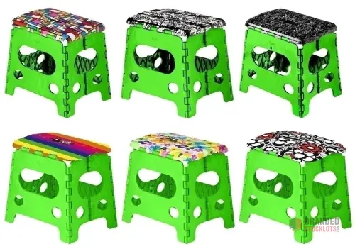 Decorative Foldable Step Stool 32 cm - Floral Patterns - thumbnail image - Premier B2B Stocklot Marketplace