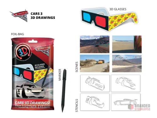 Cars 3 3D Drawings - thumbnail image - Premier B2B Stocklot Marketplace