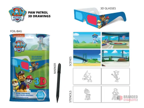 Paw Patrol 3D Drawing - thumbnail image - Premier B2B Stocklot Marketplace